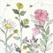 Honeybee Blossoms III by Anne Tavoletti 24" x 24" Canvas Wall Art